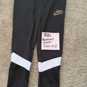 Nike Girls Black Athletic Leggings | Size 4–5 | Dri-Fit Style